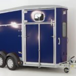 Ifor Williams Pferdeanhänger HB511 | Heckklappen-Türkombination | Blau-Neu