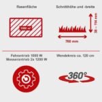 Akku-Aufsitzrasenmäher MR760-E Scheppach – 76cm Schnittbreite | 48V 50Ah | mit LED Licht & Tempomat-Neu – Bild 6