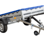 Pkw-Kippanhänger Garden Trailer 230 KIPP [230 cm x 125 cm] mit Flachplane, Stützrad und Planenträger